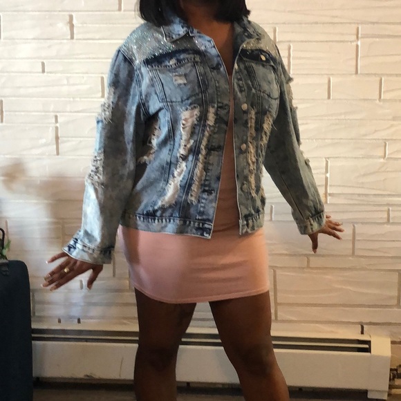 Thrill Jackets & Blazers - Thrill Jean bedazzle, jacket. Size 2X